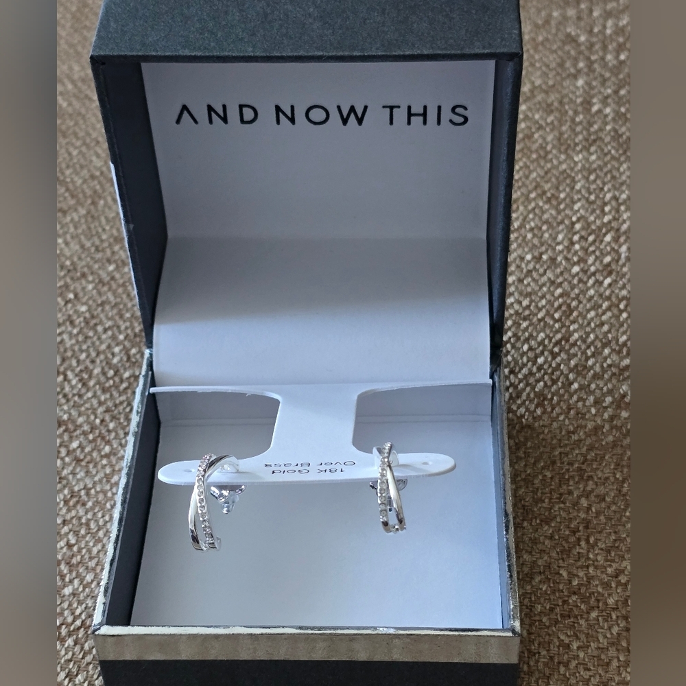 And Now This Silver Hoop Earrings 18k Gold Over Brass New Macys